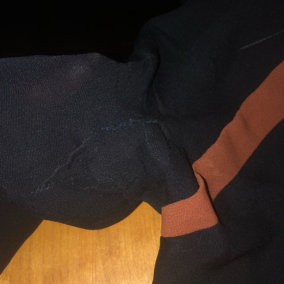 True vintage 1940’s Black/Rust crepe dress RARE larger size! 16 - Picture 12 of 13